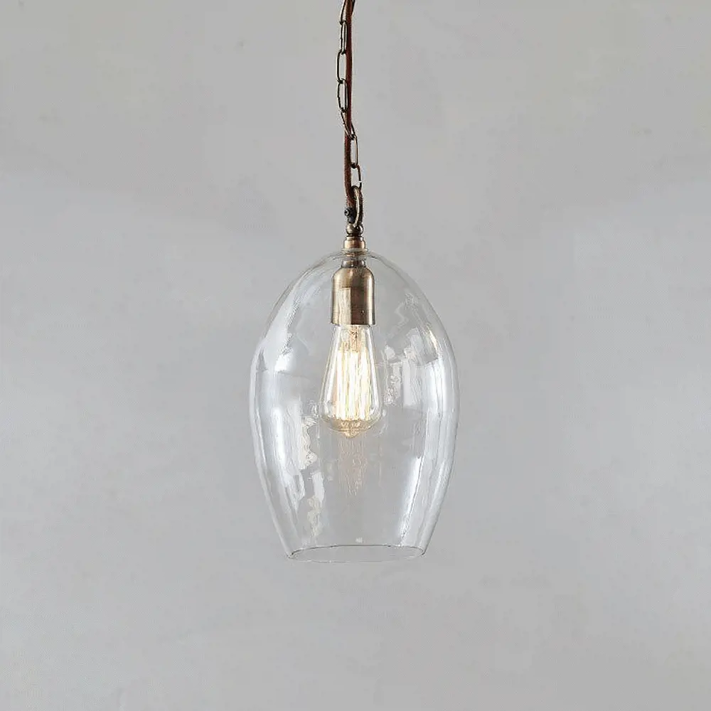 Nkuku Otoro Glass Pendant Small Oval
